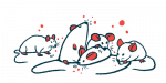 An illustration highlights the double-stranded structure of DNA.