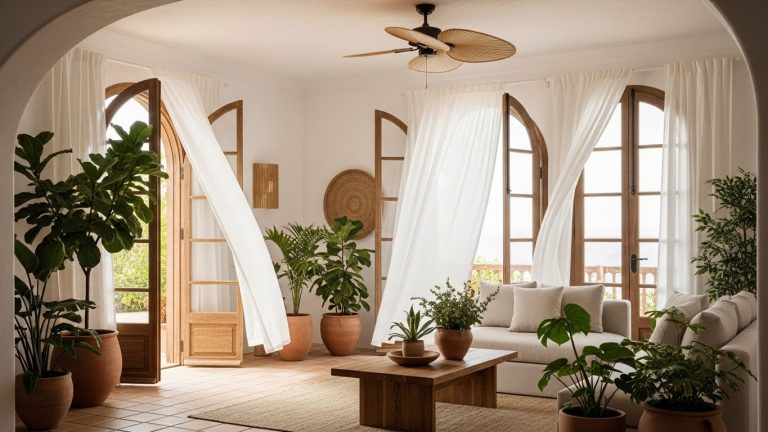 A naturally cooled home utilizing passive cooling techniques for comfort.