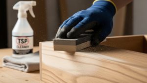 Proper prep work like sanding is crucial when learning how to flip furniture for profit.