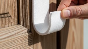 Applying weatherstripping to door gaps is the first step in learning how to soundproof a room cheaply.