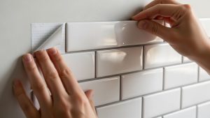 Applying peel-and-stick tiles is a cornerstone of a successful renter-friendly kitchen makeover.