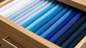 Vertical folding is a space-saving technique essential to the KonMari method checklist.