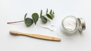 Bamboo toothbrushes are essential zero waste bathroom swaps for a sustainable home.