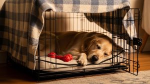 Proper crate training can provide a safe haven when trying to cure dog separation anxiety.
