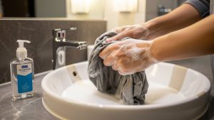 Sink washing allows you to extend your trip indefinitely while practicing how to pack light for travel.