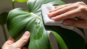 Cleaning leaves helps photosynthesis and is a key step in how to stop killing your indoor plants.