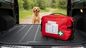 An organized go-bag ensures you always have your pet first aid kit essentials on the road.